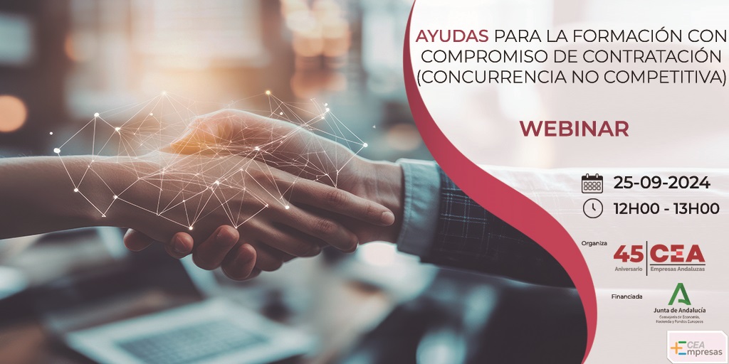 WEBINAR: AYUDAS PARA LA FORMACIÓN CON COMPROMISO DE CONTRATACIÓN (CONCURRENCIA NO COMPETITIVA)